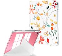 Feams Funda para iPad (A16) de 11ª generación de 11 pulgadas 2025, funda para iPad de 10.9 pulgadas 2022, funda plegable en Y, parte trasera transparente con modo vertical horizontal y soporte para