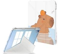Feams Funda para iPad (A16) de 11ª generación de 11 pulgadas 2025, funda para iPad de 10.9 pulgadas 2022, cubierta de pie plegable en Y, parte trasera transparente con modo vertical horizontal y