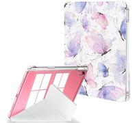 Feams Funda para iPad (A16) de 11ª generación de 11 pulgadas 2025, funda para iPad de 10.9 pulgadas 2022, funda plegable en Y, parte trasera transparente con modo vertical horizontal y soporte para