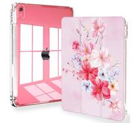 Feams Funda para iPad (A16) de 11ª generación de 11 pulgadas 2025, iPad de 10.9 pulgadas 2022, funda delgada para iPad A16, cubierta trasera transparente con soporte para lápices y apagado automático