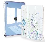 Feams Funda para iPad (A16) de 11ª generación de 11 pulgadas 2025, iPad de 10.9 pulgadas 2022, funda delgada para iPad A16, cubierta trasera transparente con soporte para lápices y apagado automático