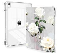 Feams Funda para iPad (A16) de 11ª generación de 11 pulgadas 2025, iPad de 10.9 pulgadas 2022, funda delgada para iPad A16, cubierta trasera transparente con soporte para lápices y apagado automático