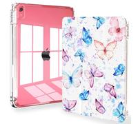 Feams Funda para iPad (A16) de 11ª generación de 11 pulgadas 2025, iPad de 10.9 pulgadas de 10.9 pulgadas 2022, funda delgada para iPad A16, cubierta trasera transparente con soporte para lápices y