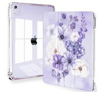 Feams Funda para iPad Air de 13 Pulgadas M3 2025/M2 2024, Delgada iPad Pro de 12.9 Pulgadas de 6ª/5ª/4ª generación 2022/2021/2020, Cubierta Trasera Transparente con Apagado automático y Soporte para