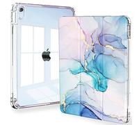 Feams Funda para iPad Air de 5ª generación, Delgada y Triple Pliegue para iPad Air de 5ª/4ª generación de 10.9 Pulgadas 2022/2020, Funda Trasera Transparente con Apagado y Encendido automático y