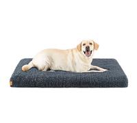 Feandre Cama para Perros, Alfombra Ortopédica para Perros, Acolchado de Espuma Ondulada, Funda Lavable Extraíble, Tamaño XXL para Perros Grandes, 122 x 74 x 10 cm, Gris Oscuro PGW214G02