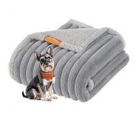 Feandrea Alfombra Impermeable para Perros, Tamaño M, 102 X 73 cm, para Perros Miniatura y Pequeños, Diseño Reversible, Funda de Sofá, Lavable, Gris Paloma y Gris Claro PPB034G01