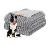 Feandrea Alfombra Impermeable para Perros, Tamaño XL, 152 x 127 cm, para Perros Medianos y Grandes, Diseño Reversible, Funda de Sofá, Lavable, Gris Paloma y Gris Claro PPB036G01