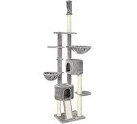 Feandrea Árbol de Gatos, 2,4-2,6 m | Torre de Gatos, Gris Claro, Colección CLAWFY PCT110W01