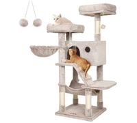 Feandrea Árbol de Gatos, Torre de Gatos Grande, Marrón y Blanco Ombré PCT162M01