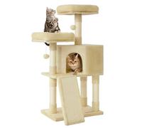 Feandrea Árbol de Gatos, Torre para Gatos, 115 cm, Beige Arena PCT141M01 | Torre para gatos, Beige Arena, Colección CLAWFY PCT141M01