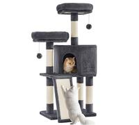 Feandrea Árbol de Gatos, Torre para Gatos, 115 cm, Gris Oscuro PCT141G01 | Torre para gatos, Gris Oscuro, Colección CLAWFY PCT141G01