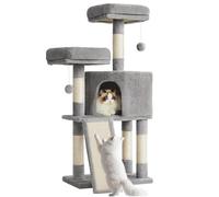 Feandrea Árbol de Gatos, Torre para Gatos, 115 cm, Gris Paloma PCT141W01 | Torre para gatos, Gris Paloma, Colección CLAWFY PCT141W01