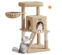 Feandrea Árbol de Gatos, Torre para Gatos Grandes, Marrón Camello PCT051K03 | Marrón Camello, Colección CLAWFY PCT051K03