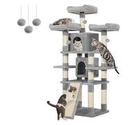 Feandrea Árbol para gatos de varios niveles de 67 pulgadas para gatos grandes, con perchas acogedoras, estable, gris claro UPCT18W