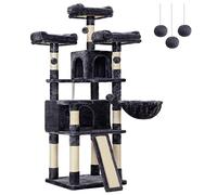 Feandrea Árbol para Gatos, L, 162 cm, Gris Oscuro PCT019G01 | Gris Oscuro, Colección Clawfy PCT019G01