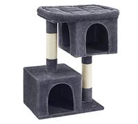 Feandrea Árbol para Gatos, Torre de Juegos 101 cm, XL, Casa para Extras Gatos de hasta 20 kg, Plataforma Grande, 2 Cuevas, Rascador, Gris Ahumado PCT614G01