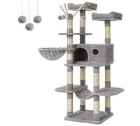FEANDREA Árbol para Gatos, XXL, 164 cm, Gris Claro PCT087W01
