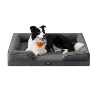 Feandrea Cama para Perro Grande Ortopédica Lavable, 104 x 69 x 17 cm | Sofá Perro de Franela, Funda Extraíble, Colchón Perro Impermeable, Espuma de Soporte, Colección BLOMFY PGW323GN01