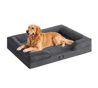 Feandrea Cama para Perro Grande Ortopédica Lavable, 112 x 81 x 17 cm | Sofá Perro de Franela, Funda Extraíble, Colchón Perro Impermeable, Espuma de Soporte, Colección BLOMFY PGW324GN01