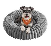 Feandrea Cama para Perros, Cama Grande para Gatos, 70 cm de Diámetro, Cama para Mascotas, Cojín Lavable, Acolchado Suave, Antideslizante, Gris Paloma, PGW303GD01