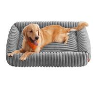 Feandrea Cama para Perros, Cama Ortopédica Extra Grande, Cojín Lavable, Colchoneta Mullida, Acolchado Suave, 120 x 85 x 23 cm, Gris Paloma PGW314GD01