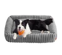 Feandrea Cama para Perros, Cama Ortopédica Grande, Cojín Lavable, Colchoneta Mullida, Acolchado Suave, 106 x 75 x 20 cm, Gris Paloma PGW313GD01