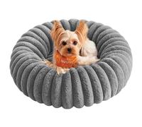 Feandrea Cama para Perros, Cama Pequeña para Gatos, 50 cm de Diámetro, Cama para Mascotas, Cojín Lavable, Acolchado Suave, Antideslizante, Gris Paloma, PGW301GD01