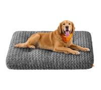 Feandrea Cama para Perros, L, Felpa, 122x74x10 cm, Lavable, Antideslizante | Cojín para Perros Grandes, Manta Mullida para Mascotas, Acolchado Suave, Gris Pizarra, Colección BENGAL PGW294GN01