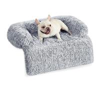 Feandrea FluffyHug Cama para Perros, Tela de Felpa, Alfombrilla, Funda Protectora para Sofá, Talla M, para Perros Pequeños y Medianos, 80 x 75 x 16 cm, Gris Ombré PGW221G01