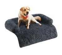 Feandrea FluffyHug Cama para Perros, Tela de Felpa, Alfombrilla, Funda Protectora para Sofá, Talla XXL, para Perros Grandes, 122 x 95 x 18 cm, Gris Oscuro PGW224G02