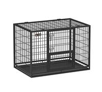 Feandrea Jaula para Perros, Antiescape, Doble Puerta Extraíble | Jaula de Mascotas, Parque de Perros Medios y Grandes, 107 x 70 x 74,9 cm, XL, Negro Tinta, Colección DACK PPD001B01