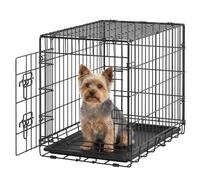 Feandrea Jaula para Perros, con 1 Puerta, 76,5 x 48,6 x 54,4 cm | Jaula Perro Mediano, 76 cm, Bandeja Extraíble, Negro Tinta, Colección DACK PPD011BH01