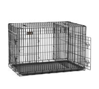 Feandrea Jaula para Perros, con 2 Puertas, 92,5 x 57,5 x 64 cm/107 x 70 x 77,5 cm/122 x 74,5 x 80,5 cm, Negro