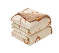 Feandrea Manta Impermeable para Perros, Vellón y Franela, para Perros Extras Grandes, Humanos, Gatos, 229 x 203 cm, XXXL, Reversible, Protección para Sofá, Cama, Lavable a Máquina, Beige PPB090K01
