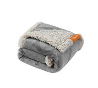 Feandrea Manta Impermeable para Perros, Vellón y Franela, para Perros Minialtura, Gatos, 73 x 63 cm, S, Reversible, Protección para Sofá, Cama, Lavable a Máquina, Gris PPB029G01
