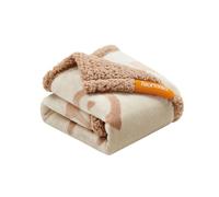 Feandrea Manta Impermeable para Perros, Vellón y Franela, para Perros Minialtura, Gatos, 73 x 63 cm, S, Reversible, Protección para Sofá, Cama, Lavable a Máquina, Beige PPB029K01