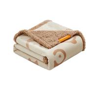 Feandrea Manta Impermeable para Perros, Vellón y Franela, para Perros Pequeños y Medianos, Gatos, 127 x 101 cm, L, Reversible, Protección para Sofá, Cama, Lavable a Máquina, Beige PPB050K01