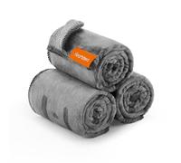 Feandrea Mantas Lavables para Perros, Juego de 3, M, 102 x 73 cm | Manta de Franela, para Perros Minialtura y Pequeños, para Sofá de Perro, Gris Pizarra, Colección BASCO PPB013G01