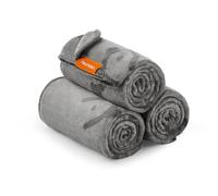 Feandrea Mantas para Mascotas de Franela, Juego de 3, 127 x 102 cm | Mantas Lavables para Perros Pequeños y Medianos, L, para Sofá de Perro, Gris Pizarra, Colección BASCO PPB014G01