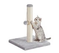 Feandrea Rascador para Gatitos, de Sisal Natural, 44 cm de Alto | 40 x 40 x 44 cm, con Base Estable y Juguete Colgante, para Proteger Muebles, Gris Paloma, Colección CLAWFY PCA044G101