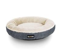 FEANDREA Sofá de Perro, Cama de Gato, Diámetro de 65 cm, Gris Oscuro PGW065G01