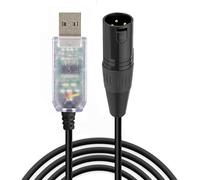 Feant able adaptador USB a DMX RS485 Convertidor 3PIN XLR macho DMX512 Freestyler Software PC Control Dimmer Cable con soporte FTDI Chip Win10 Mac OS (6ft/1.8m)