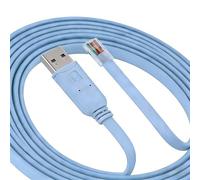Feanteek Cable de consola USB, USB a RJ45 para consola de conmutadores Cisco con chip FTDI compatible Cisco, NETGEAR, Ubiquity, LINKSYS, routers/switches/servidor TP-Link para computadoras portátiles en Windows, Mac, Linux (1,8 m)