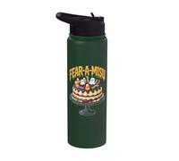 Fear-A-Misu Postre espeluznante Ghosts Gusanos de caramelo Stainless Steel Insulated Water Bottle