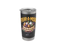 Fear-A-Misu Postre espeluznante Ghosts Gusanos de caramelo Vaso térmico de acero inoxidable de doble pared