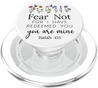 Fear For Not You Are Mine Isaiah 43:1 Bible Verse Christian PopSockets PopGrip para MagSafe