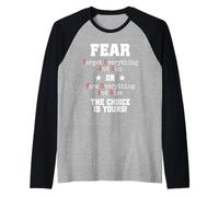 Fear Forget Everything and Run Or Face Rise Choice Is Yours Camiseta Manga Raglan
