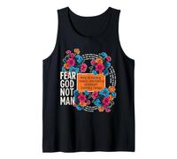 Fear God Not Man Christian Faith Floral Cita versículo de la Biblia Camiseta sin Mangas