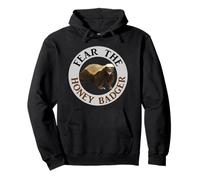 Fear Honey Badger Funny Crazy Animal Fun Graphic Sudadera con Capucha